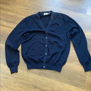 Moncler navy button cardigan